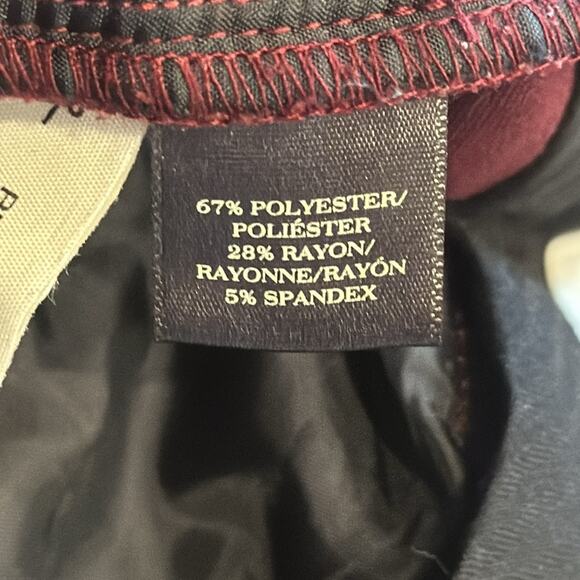 Ann Taylor Women's Devin Fit Ankle Pants Wine Size 10 - Picture 8 of 10
